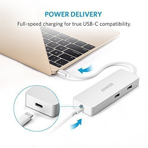 USB-C ra 2 cổng USB 3.0 và 1 cổng mạng Lan Ethernet