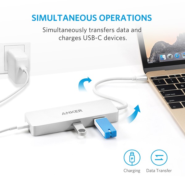 Anker USB-C to 2-Port USB 3.0 Hub with Ethernet Adapter Anker