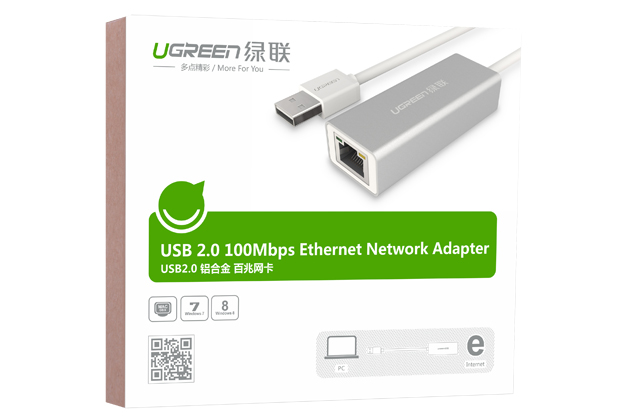 Cáp chuyển USB 2.0 ra Lan Ethernet chính hãng Ugreen