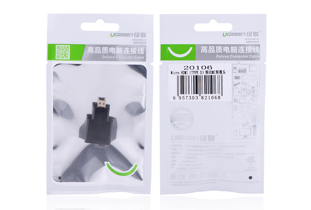 Giắc chuyển Micro HDMI Male ra HDMI Ugreen