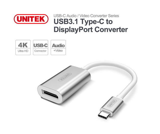 Cáp USB-C to DisplayPor Adapter Unitek