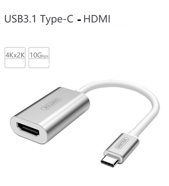 Cáp usb-c ra hdmi 2k4k unitek