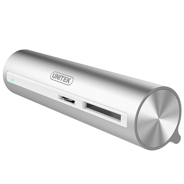 Bộ chuyển USB-C ra 3 cổng USB 3.0 và khe đọc thẻ SD/micro SD/TF - USB Type-C to 3-Port USB 3.0 Hub + Micro SD/SD Card Reader