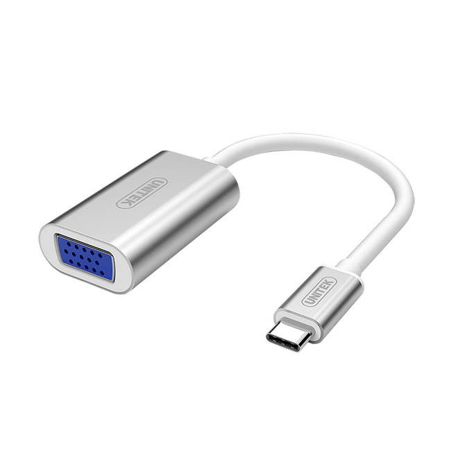 Cáp USB-C to VGA Unitek - Cáp chuyển USB Type C ra VGA - USB 3.1 Type C to VGA cable Adapter Unitek chính hãng giá rẻ nhất