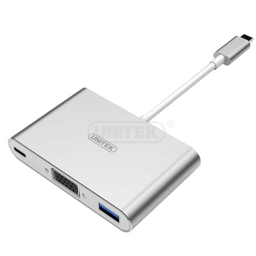 Cáp chuyển usb-c to vga và usb hãng unitek