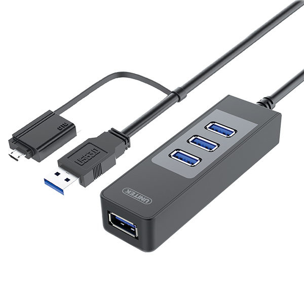 Bộ chia USB 3.0 ra 4 cổng USB 3.0 + Micro USB OTG - Cáp Chuyển USB 3.0 OTG ra 4 cổng USB 3.0 - Hub chuyển 4 cổng USB 3.0 + Micro USB OTG